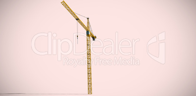 Composite image of studio shoot of a crane