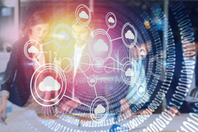 Composite image of digitally composite image of technological interface 3d Composite image of digitally composite image of technological interface 3d