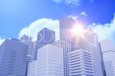 Composite image of blurry animated flare 3d