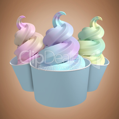 Composite image of 3d composite image of  cupcakes