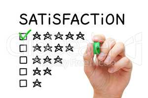 Satisfaction Five Stars Checklist Concept