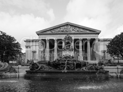 Bristol University Victoria Rooms in Bristol in black and white