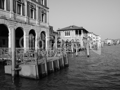 Canal Grande in Venice in black and white