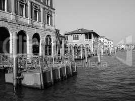 Canal Grande in Venice in black and white