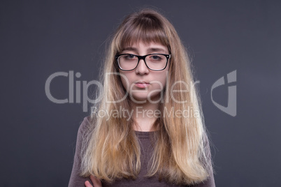 Teenage girl in glasses