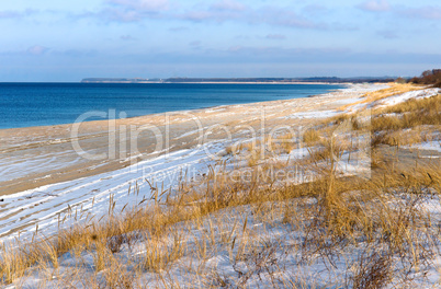 sea, beach, sea, sand, dunes, grass, Baltic sea