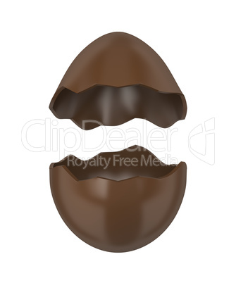 Broken chocolate egg