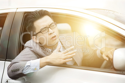 Angry Asian driver