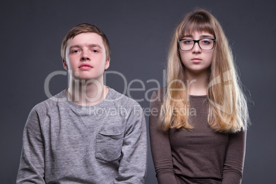 Couple of young man and woman