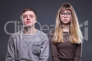 Couple of young man and woman