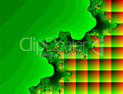 Green fractal background