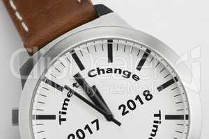 Watch with text Time to Change 2017 2018.