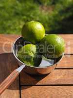 Three organic lime fruits