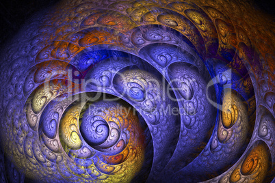 Fractal image: "Colorful shells"