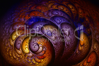 Fractal image: "Colorful shells"