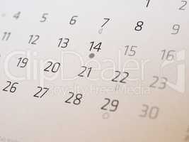 calendar page detail