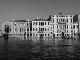 Canal Grande in Venice in black and white