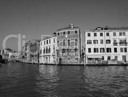 Canal Grande in Venice in black and white