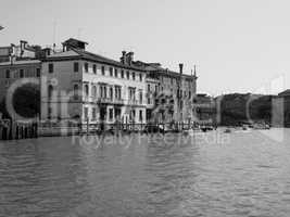 Canal Grande in Venice in black and white