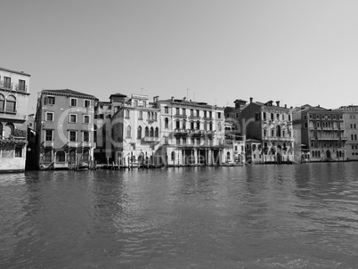 Canal Grande in Venice in black and white