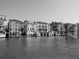 Canal Grande in Venice in black and white