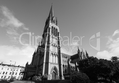 Christ Church Clifton in Bristol in black and white