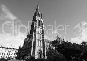 Christ Church Clifton in Bristol in black and white