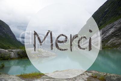 Lake With Mountains, Norway, Merci Means Thank You