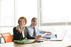 Business people working in office