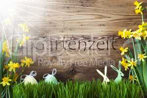 Sunny Easter Decoration, Gras, Gartenzeit Means Garden Time