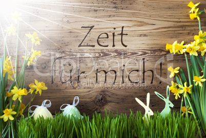 Sunny Easter Decoration, Zeit Fuer Mich Means Time For Me