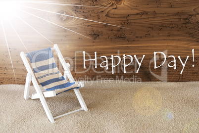 Summer Sunny Greeting Card And Text Happy Day