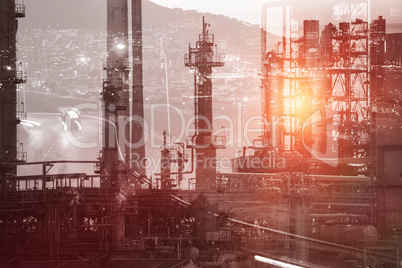 Composite image of view of industry