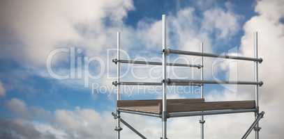 Composite image of digitally generated image of scaffolding 3d