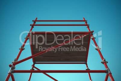 Composite image of 3d image of red scaffolding