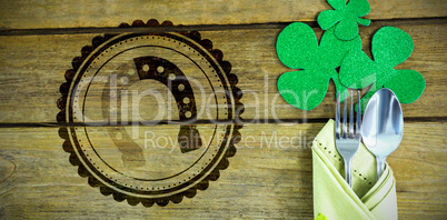 Composite image of composite image of st patrick day horseshoe symbol