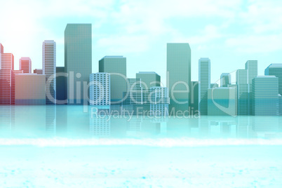Composite image of cityscape 3d