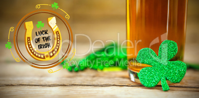 Composite image of composite image of st patrick day with horseshoe symbol 3d