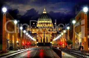 Vatican at night