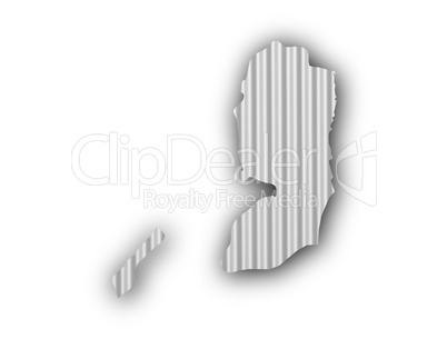 Karte von Palästina auf Wellblech