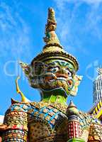 Guardian Statue at Wat Phra Kaew Grand Palace Bangkok