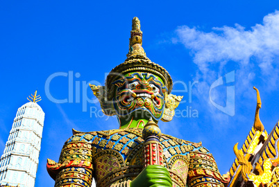 Guardian Statue at Wat Phra Kaew Grand Palace Bangkok