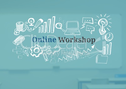 Online Workshop text with drawings graphics