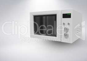 3D Microwave against grey background