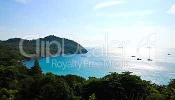 View point of Sichang Island, Chonburi province, Thailand.