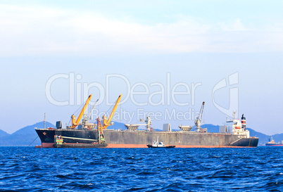 Large ship on sea