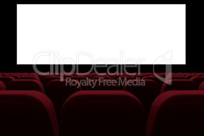 3d cinema with blank screen
