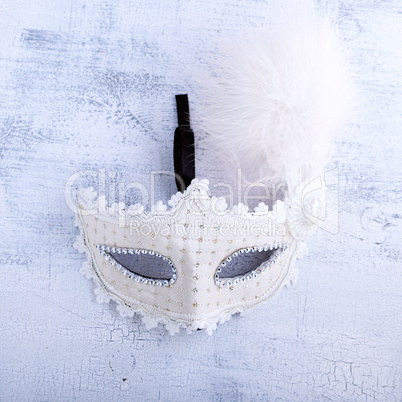 White carnival mask for Purim celebration