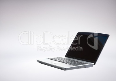 3D Laptop against grey background