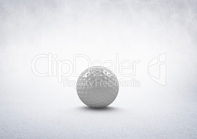 3D Golf ball with white background